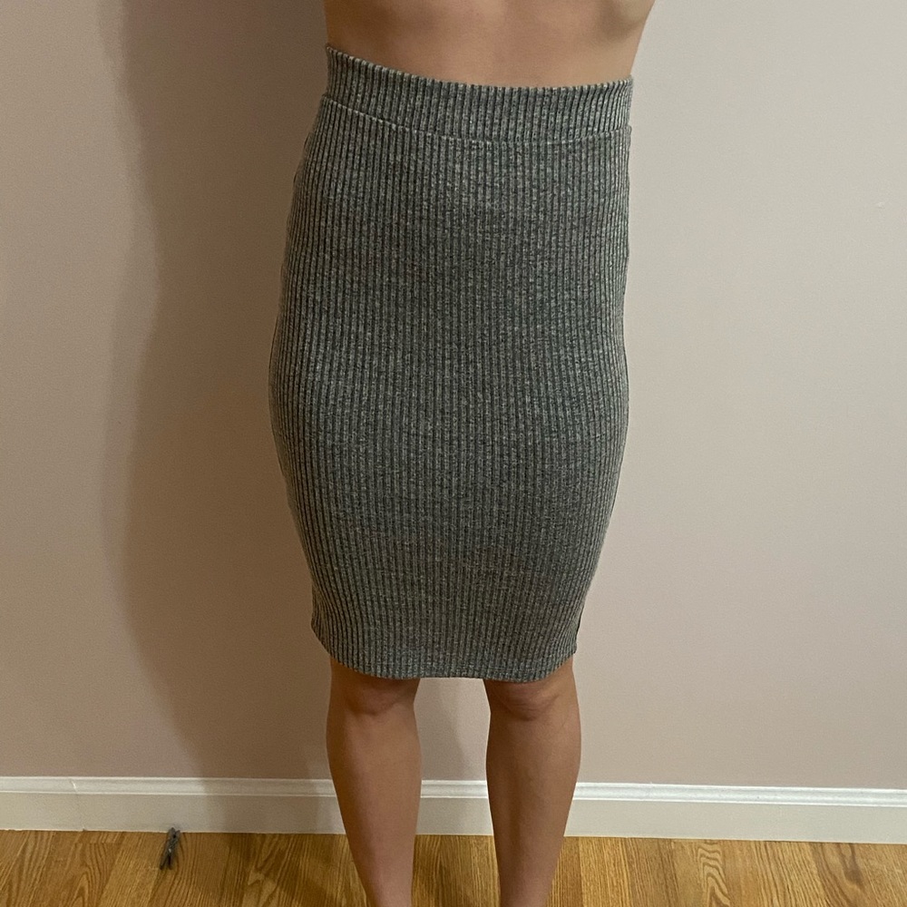 Gray body con skirt